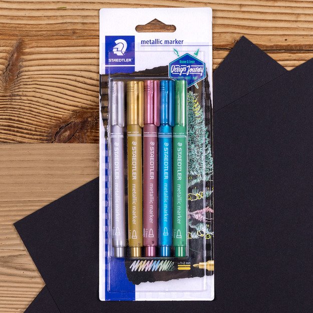 Žymeklis STAEDTLER Metallic, 5 vnt., įvairių sp.